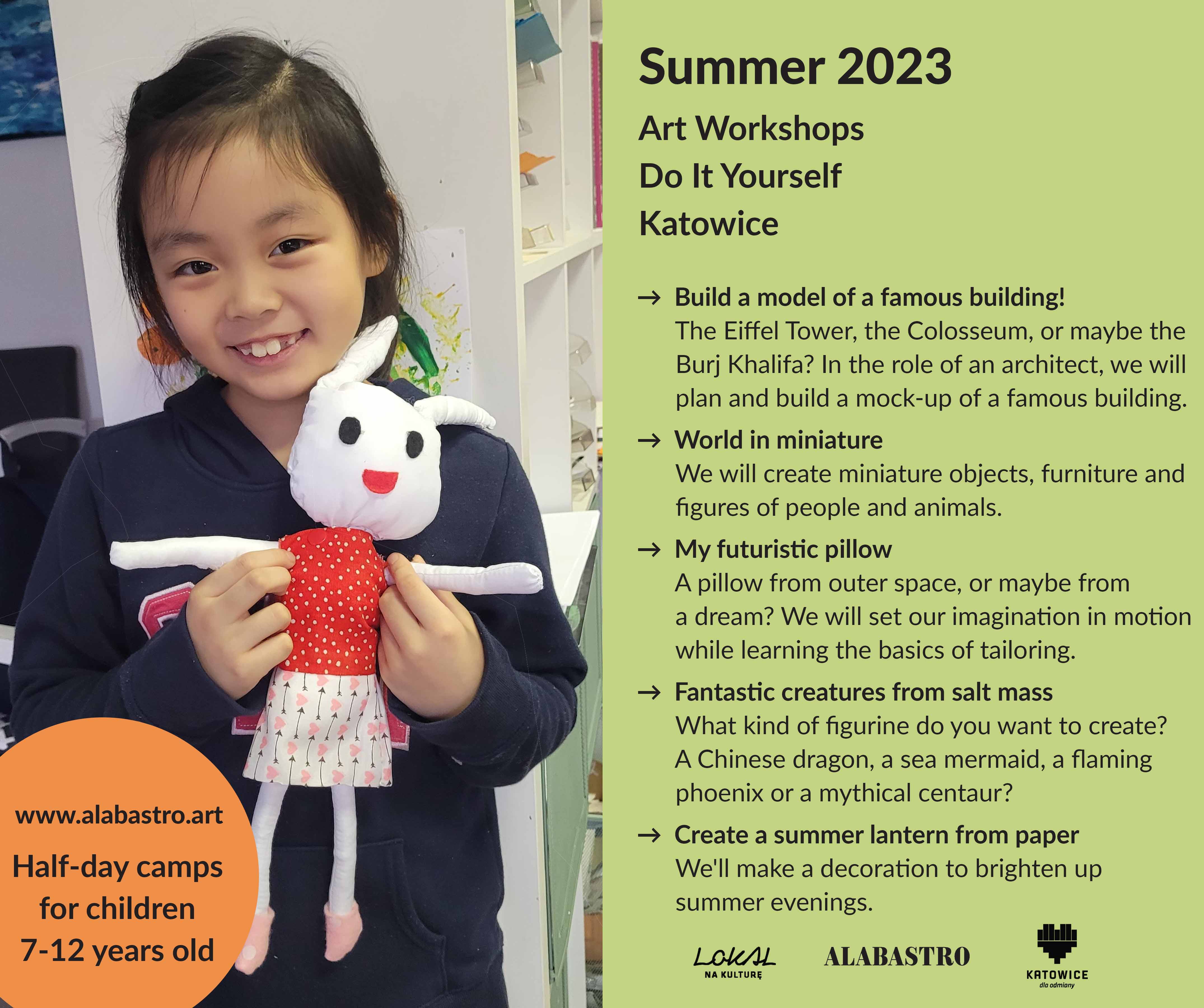 Summer 2023 Do it Yourself and Art classes for children in Katowice