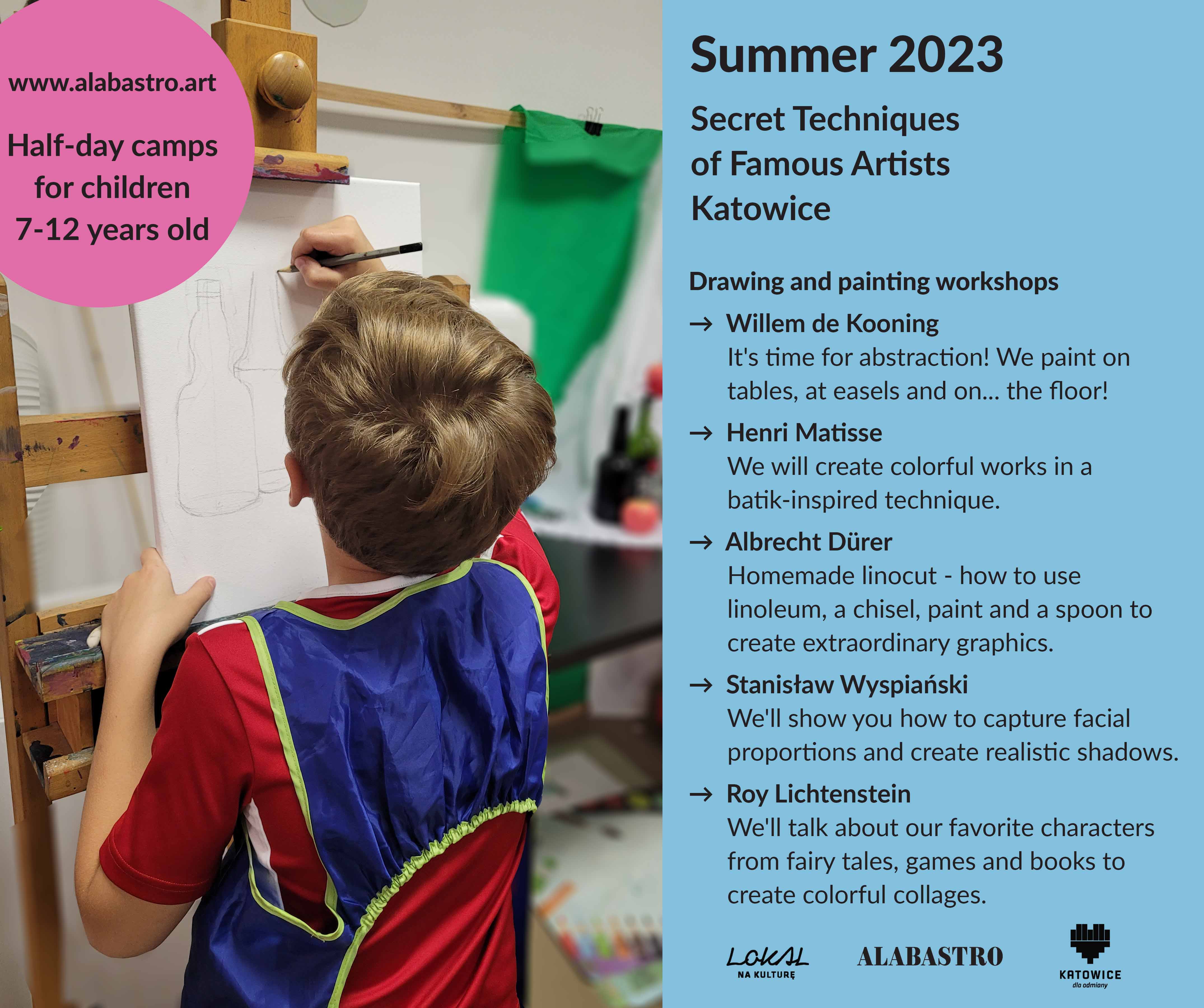 Summer 2023 Paiting, Drawing and Art classes for children in Katowice